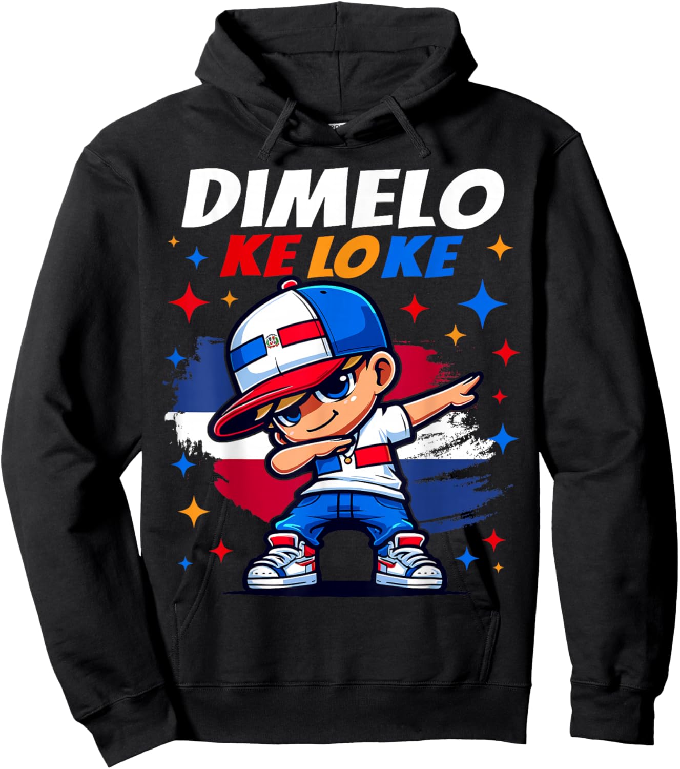 Dimelo Ke Lo Ke Dominican Republic Flag for Boys Kids Hoodie - Hoodie | Black