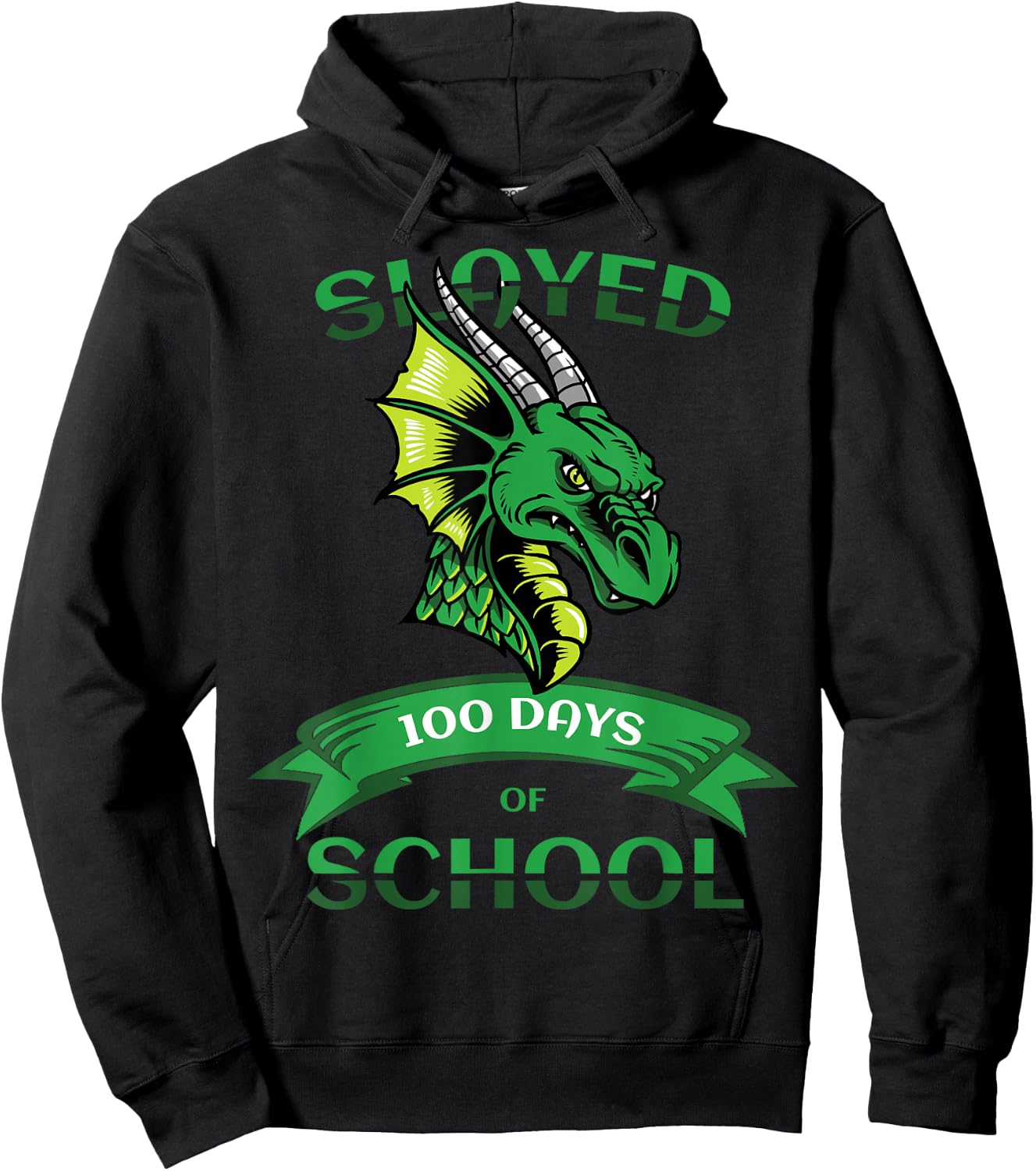 100 Days of School Shirt for Boys Dragon Hoodie - Hoodie | Black