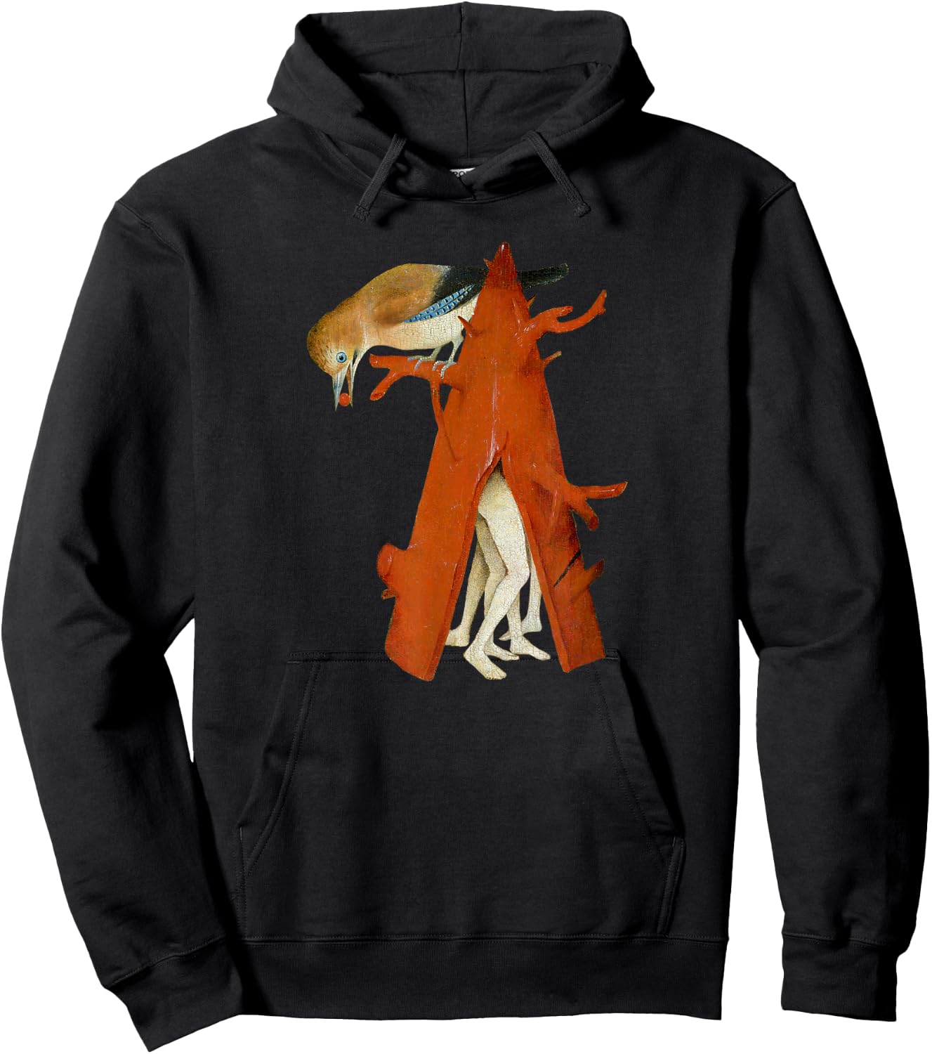 Hieronymus Bosch Bird and Tree Garden of Earthly Delights Hoodie - Hoodie | Black