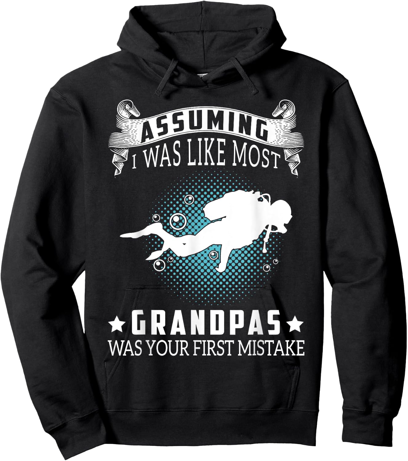 Scuba Diving Gift- I Am A Scuba Diver Grandpa Hoodie - Hoodie | Black