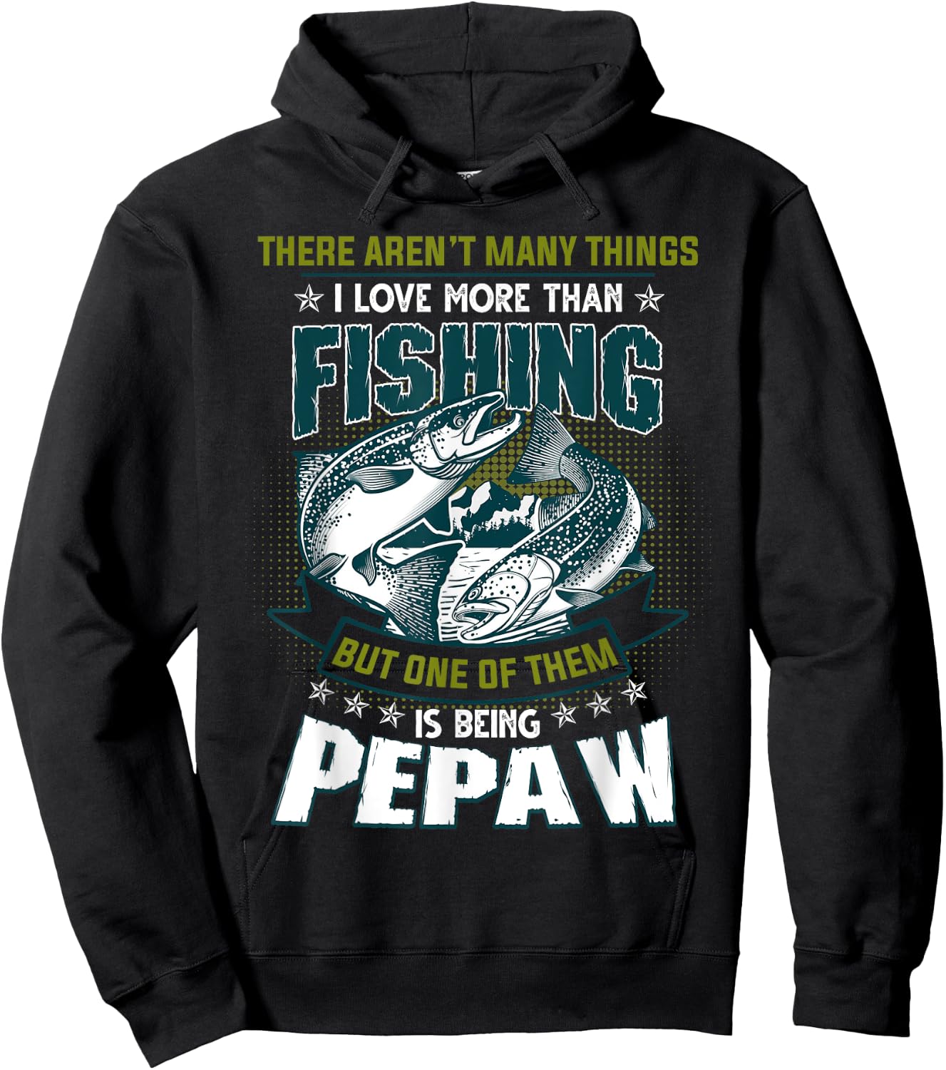 Fathers Day Fishing Pepaw Shirt Reel Cool Pepaw Hoodie - Hoodie | Black