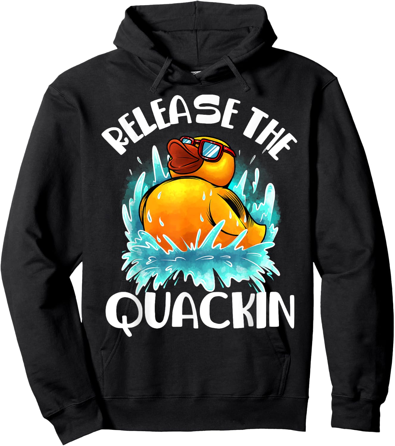 Funny Release The Quackin Gift | Rubber Duck Lover Toddlers Hoodie - Hoodie | Black