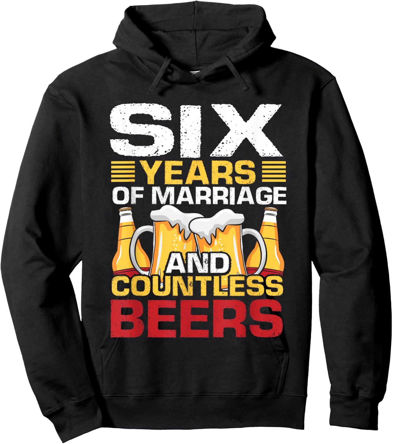 6th Wedding Anniversary Gifts Her Husband Couples Hoodie - Hoodie | Black