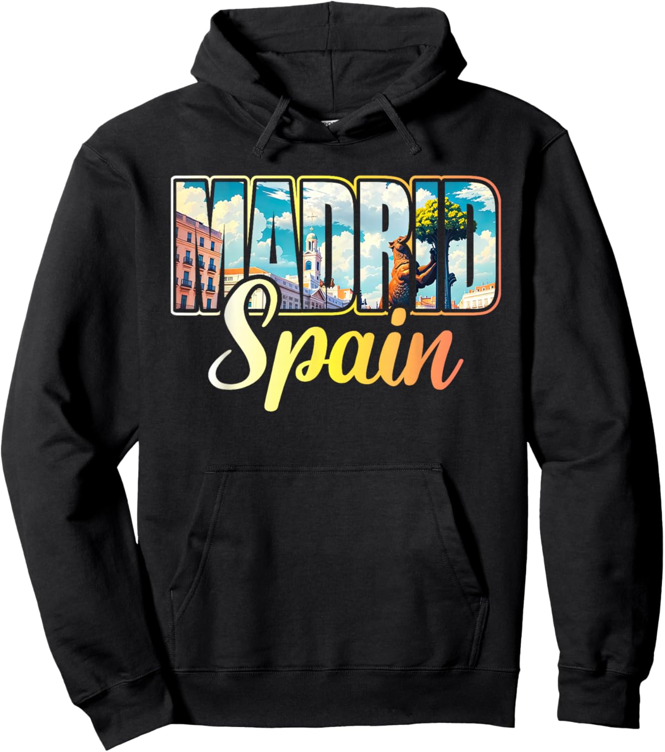 Madrid Spain Espana Town Spain City Madrid Hoodie - Hoodie | Black