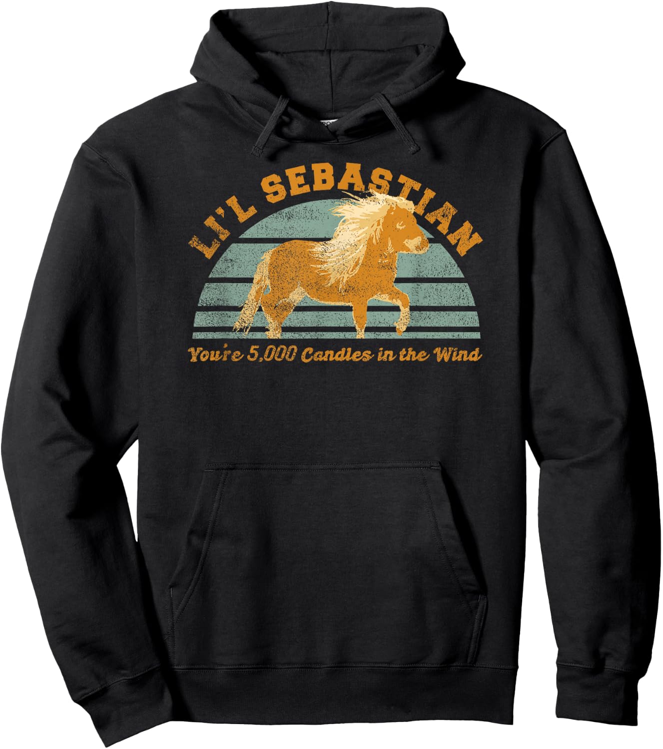 Li'l Sebastian You're 5,000 Candles in the Wind Horse Fan Hoodie - Hoodie | Black