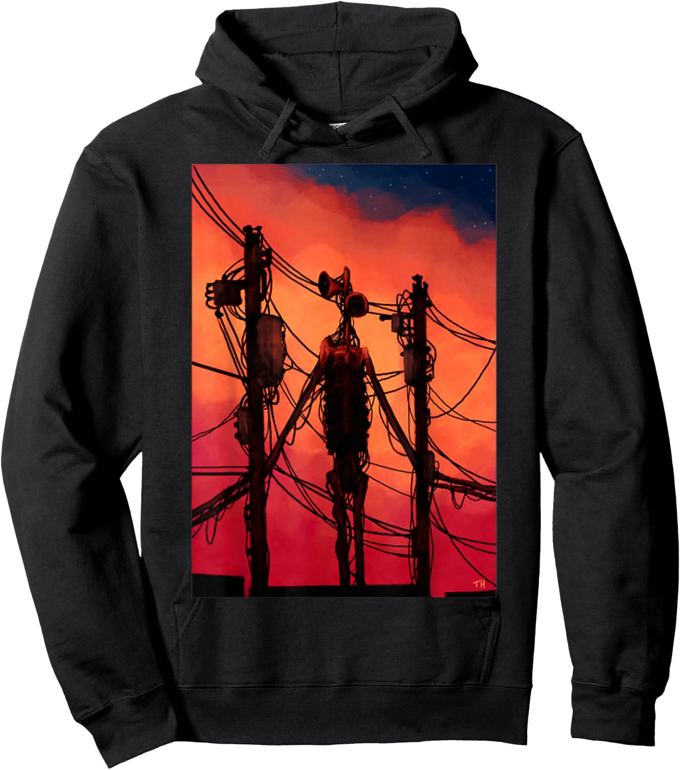 Funny Dabbing Siren Head Vintage Meme Character Kids Gifts Hoodie - Hoodie | Black