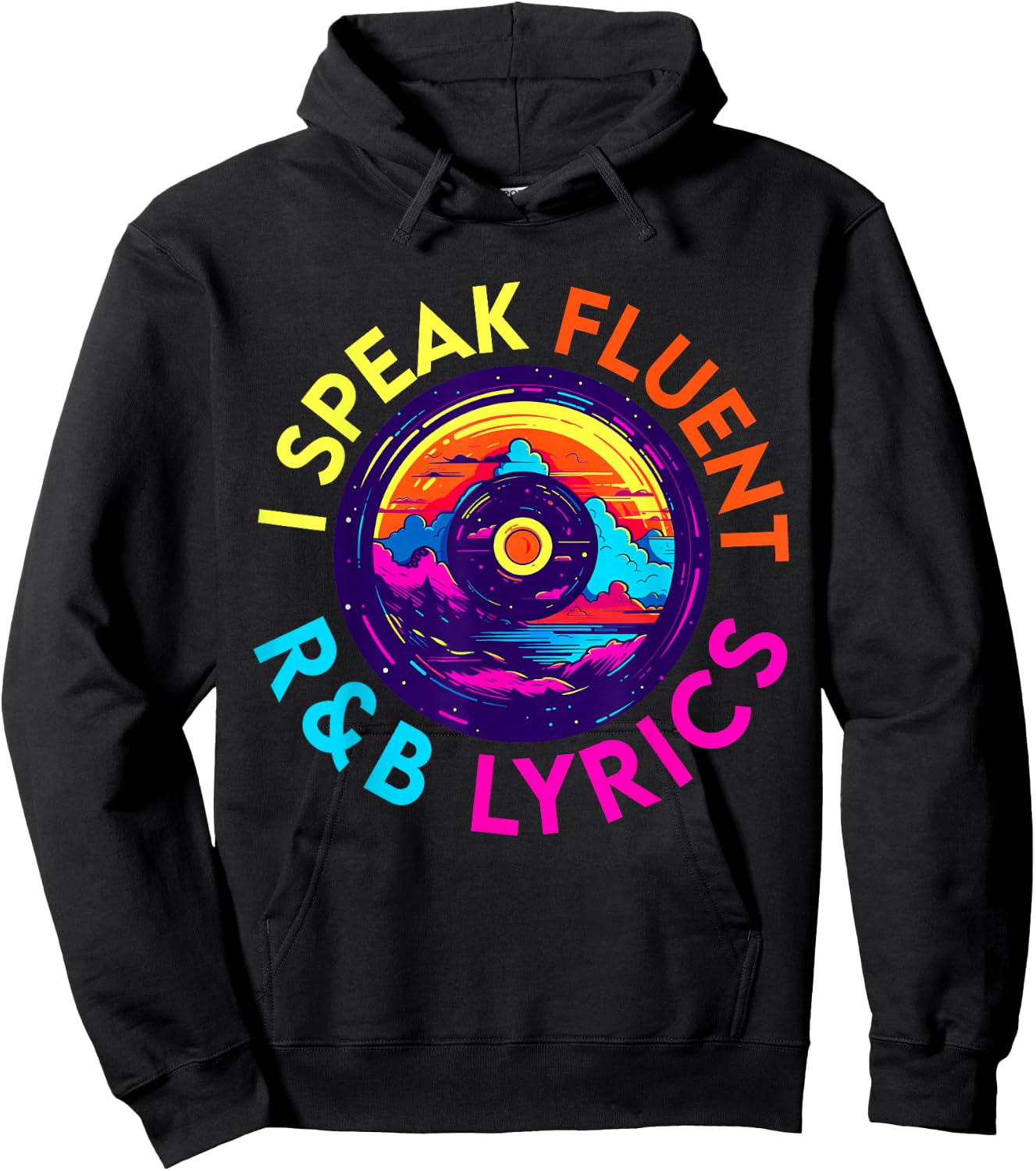 90's R&B Music Women Girl RnB Lover Rhythm and Blues Hoodie - Hoodie | Black