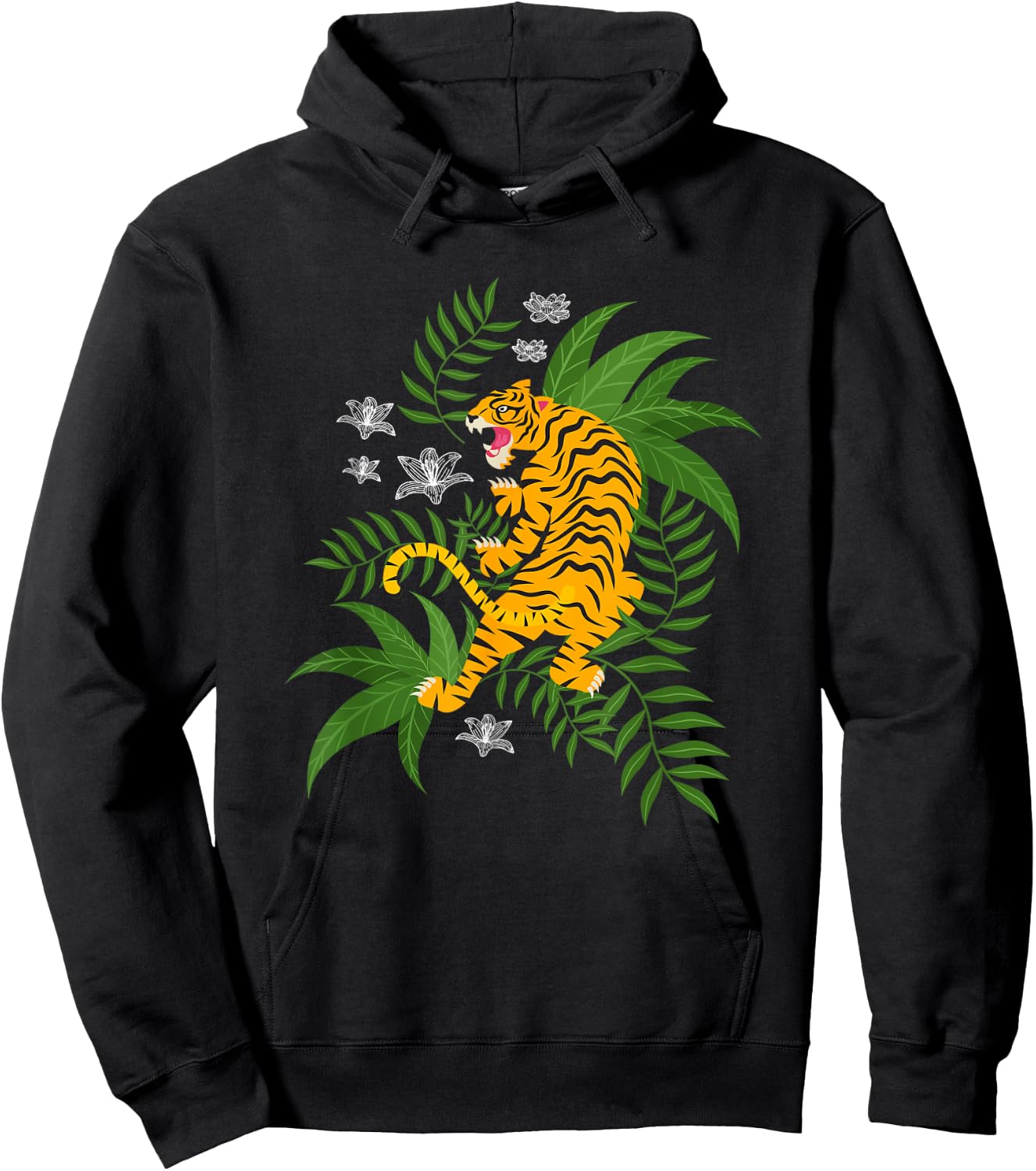 Tiger Stripes Wild Cat Tiger Hoodie - Hoodie | Black