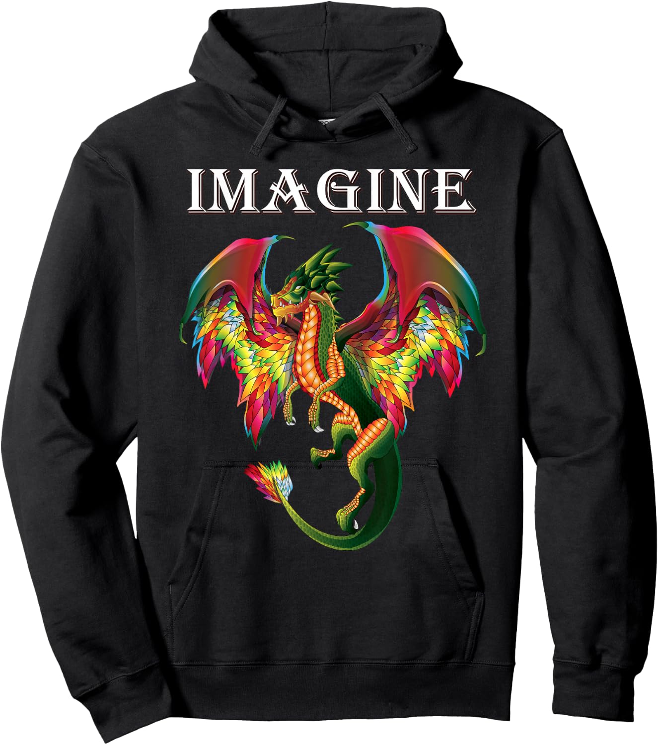 Imagine Being A Dragon Breathing Fire Magical Wings Boys Men Hoodie - Hoodie | Black