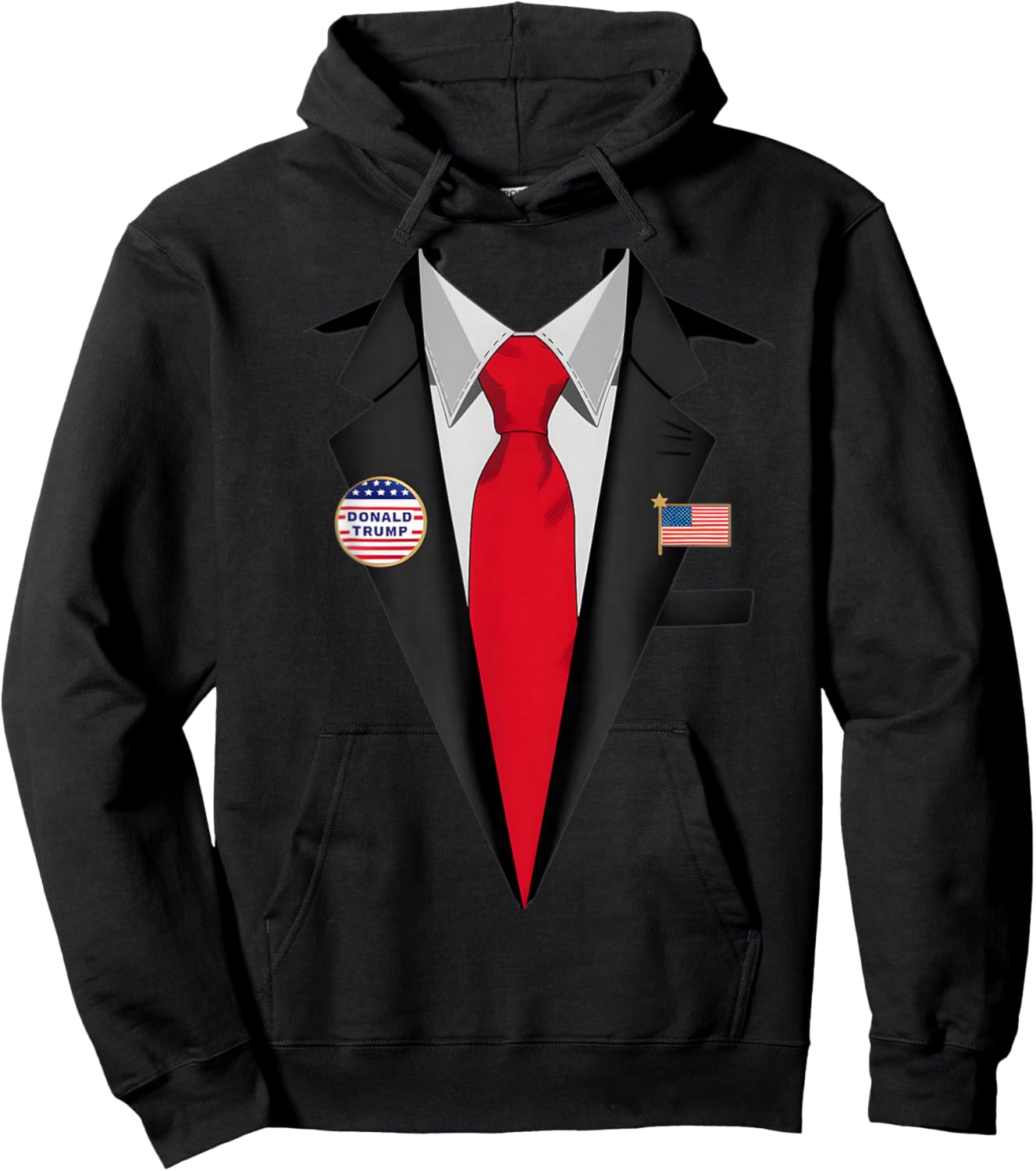 Donald Trump Suit and Tie Halloween Costume Hoodie - Hoodie | Black