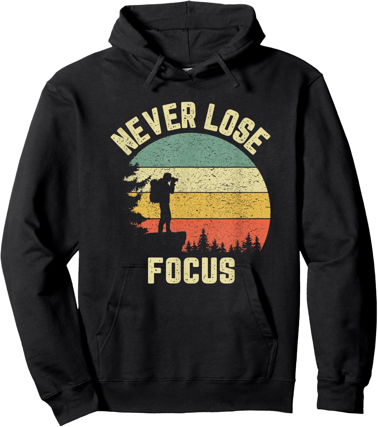 Funny Photographer Camera Never Lose Focus Photography Hoodie - Hoodie | Black