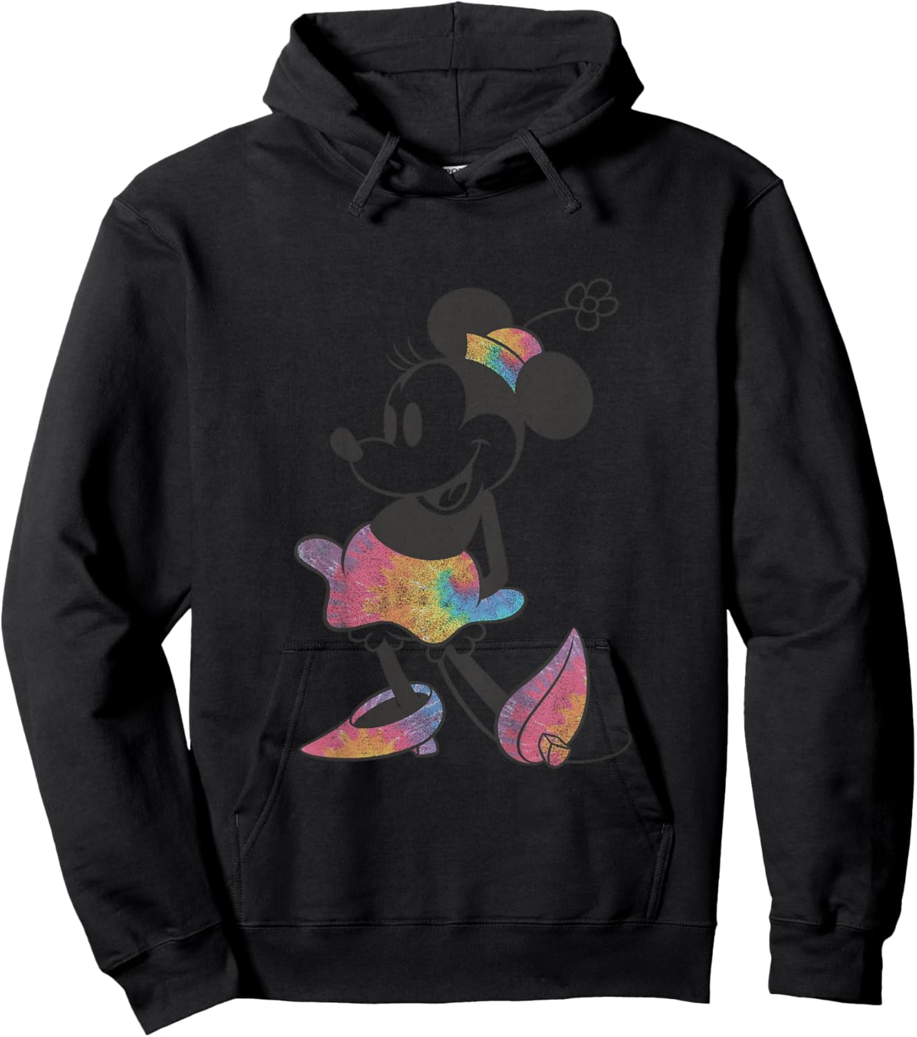 Kids Disney Mickey And Friends Classic Minnie Mouse Color Tie Dye Hoodie - Hoodie | Black