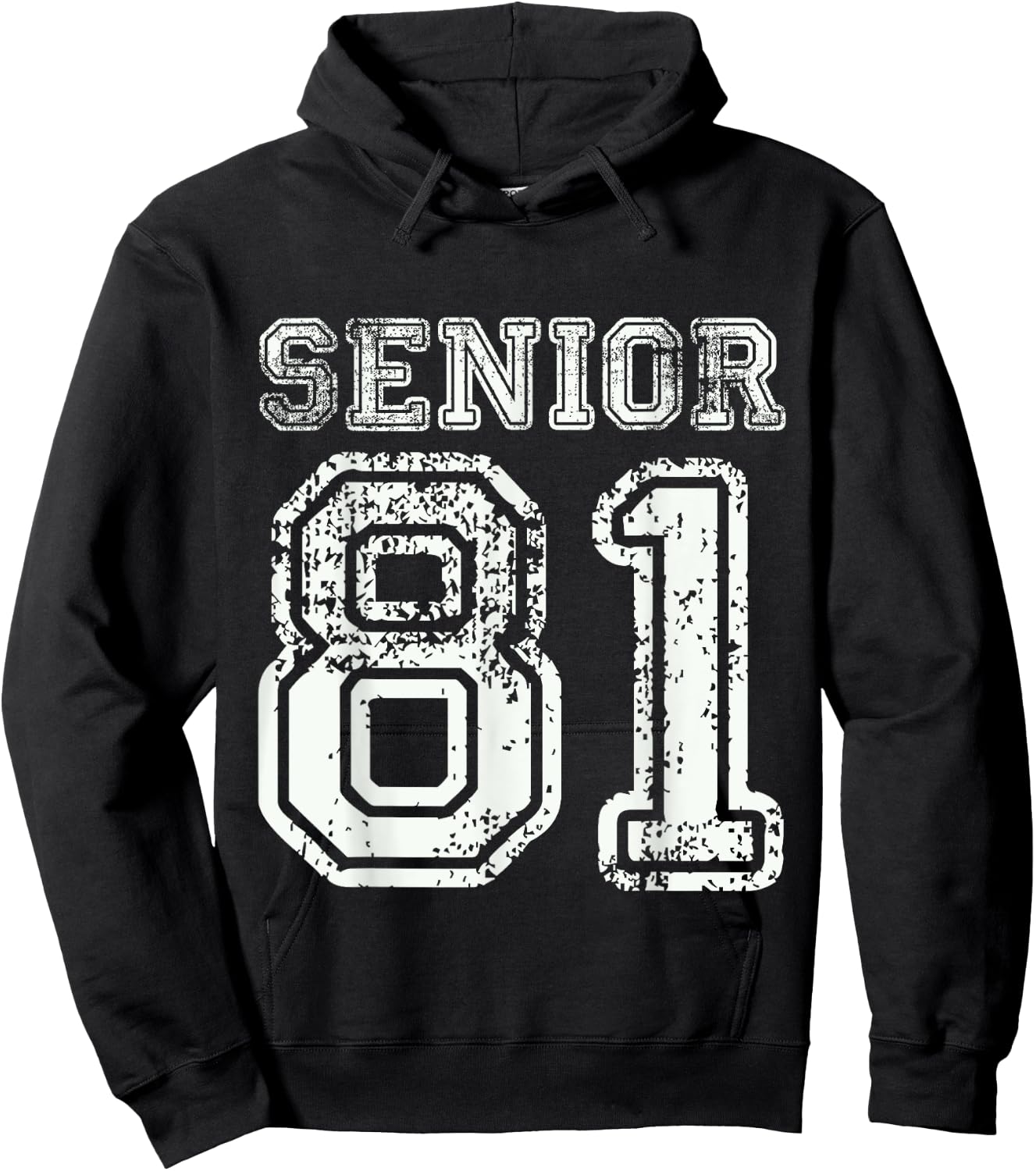 Senior 81 Class of 1981 Retro College High School Graduation Hoodie - Hoodie | Black
