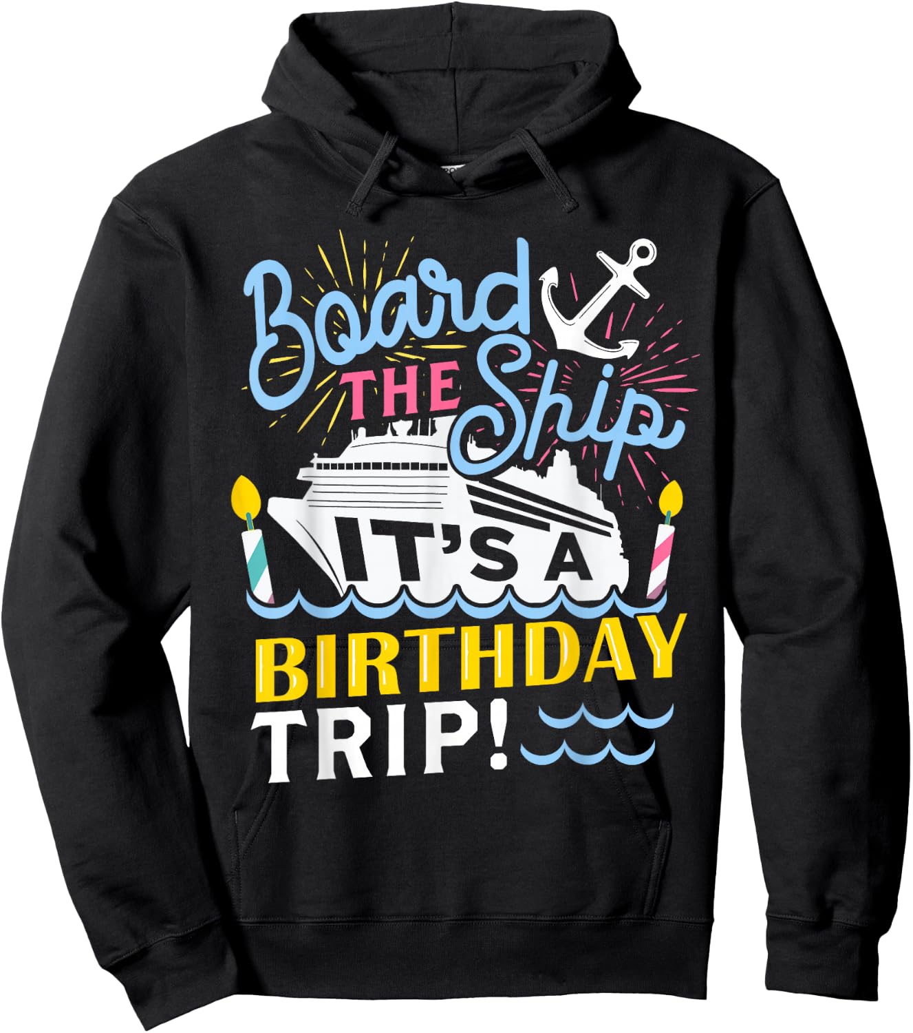 Cruise Trip Vacation Gift - Men Women Birthday Cruise Small Hoodie - Hoodie | Black