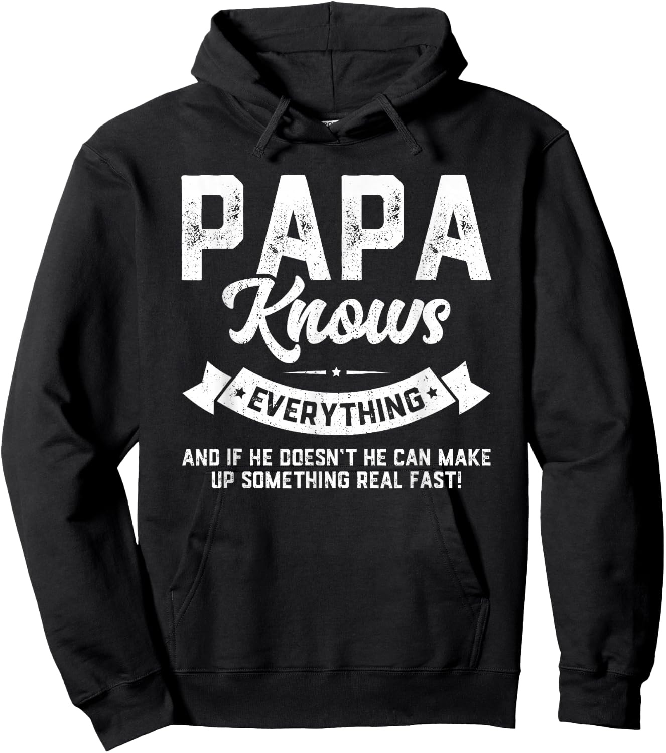 Papa Knows Everything 60th Gift Funny Father's Day Hoodie - Hoodie | Black