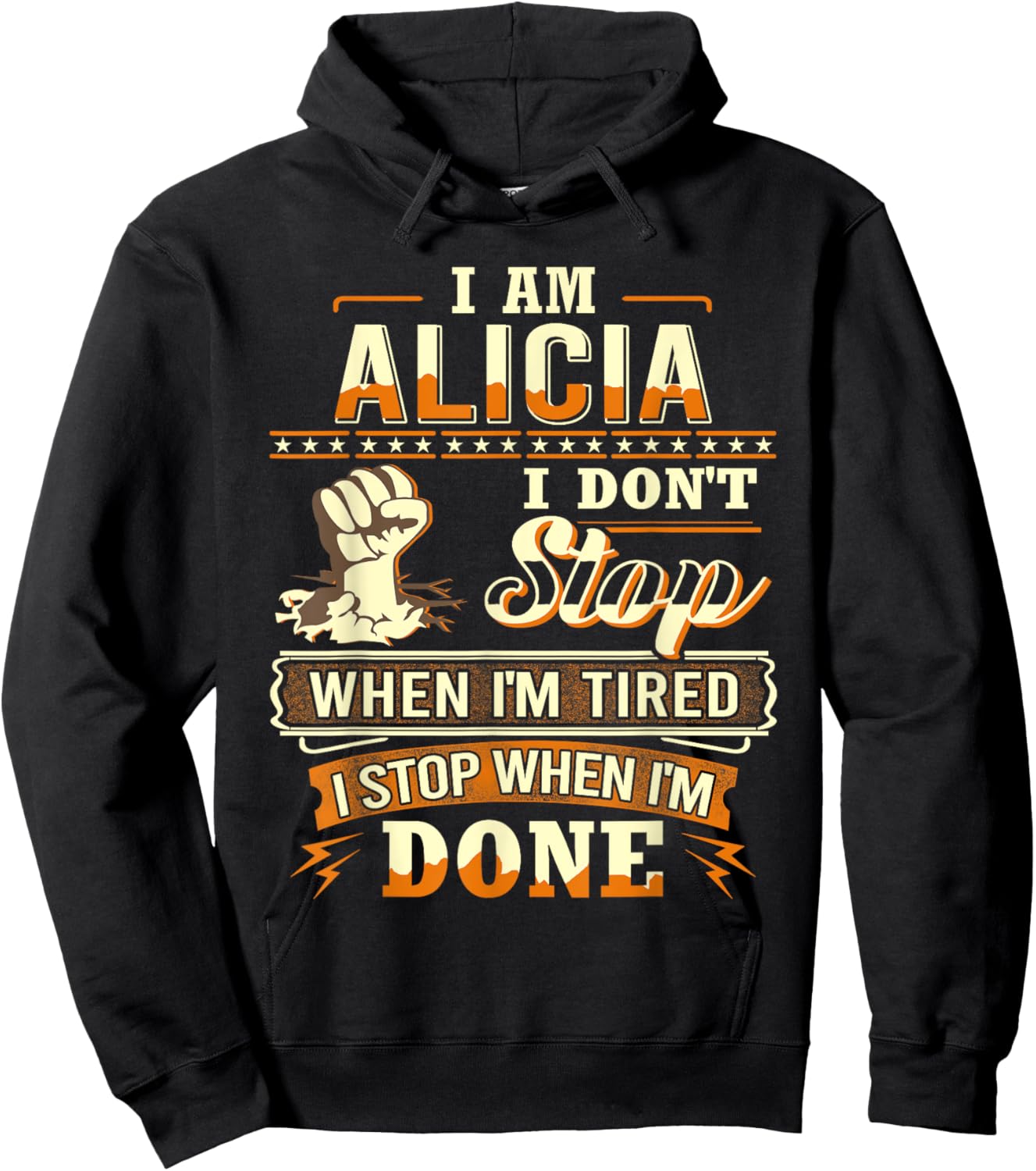 I am Alicia Shirt Personalized Alicia First Name Hoodie - Hoodie | Black