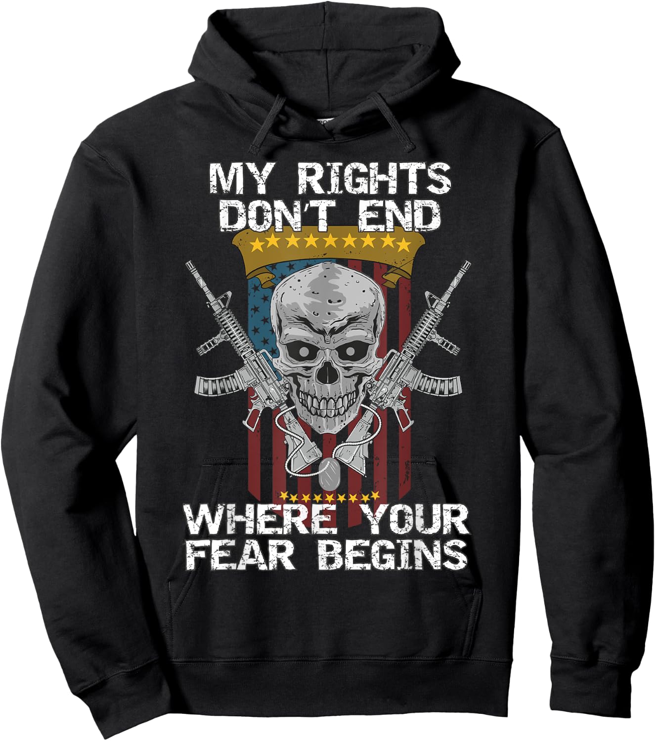 My Rights Don't End Where Your Fear Begins, 2nd Amendment! Hoodie - Hoodie | Black