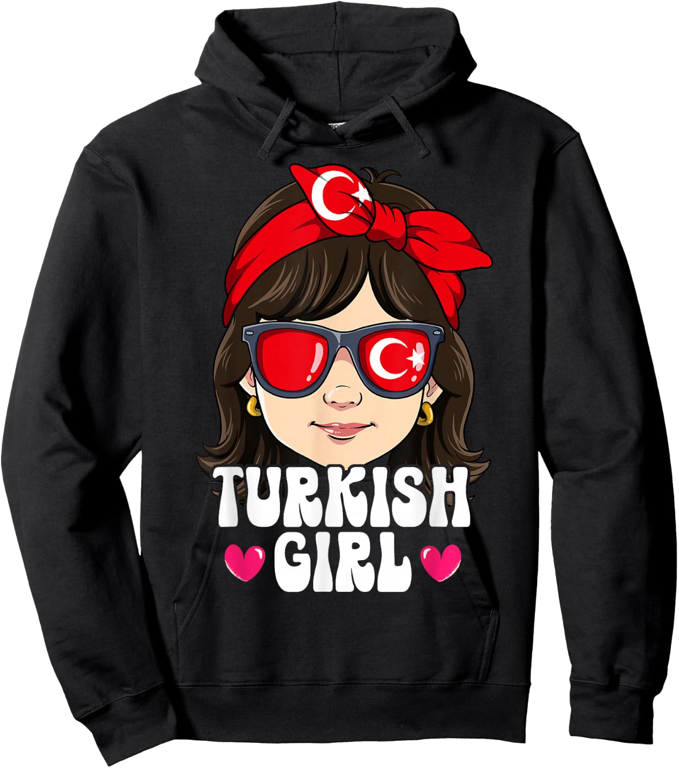 Turkish Girl Turkey Hoodie - Hoodie | Black