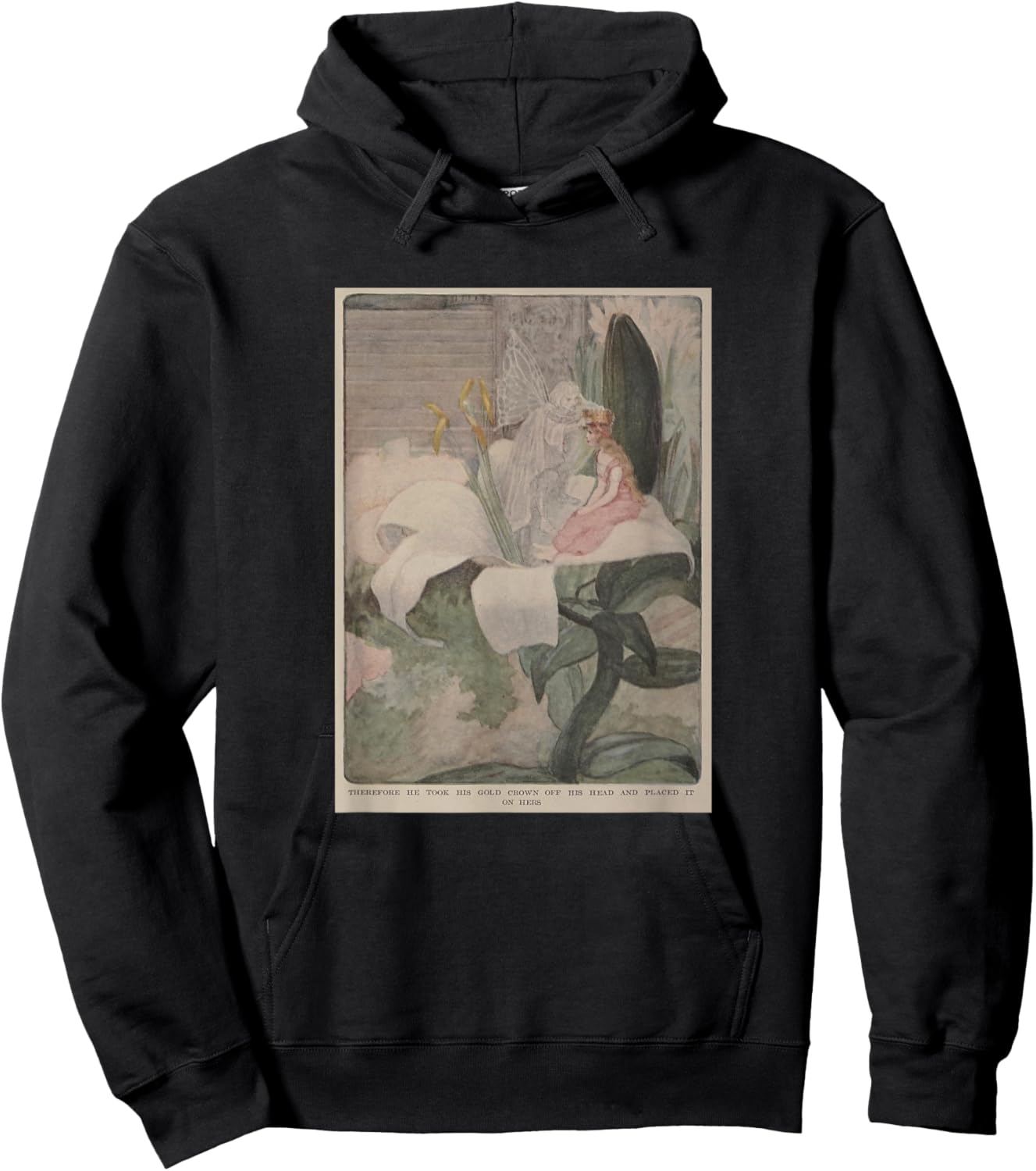 Thumbelina Receiving a Golden Crown Hoodie - Hoodie | Black