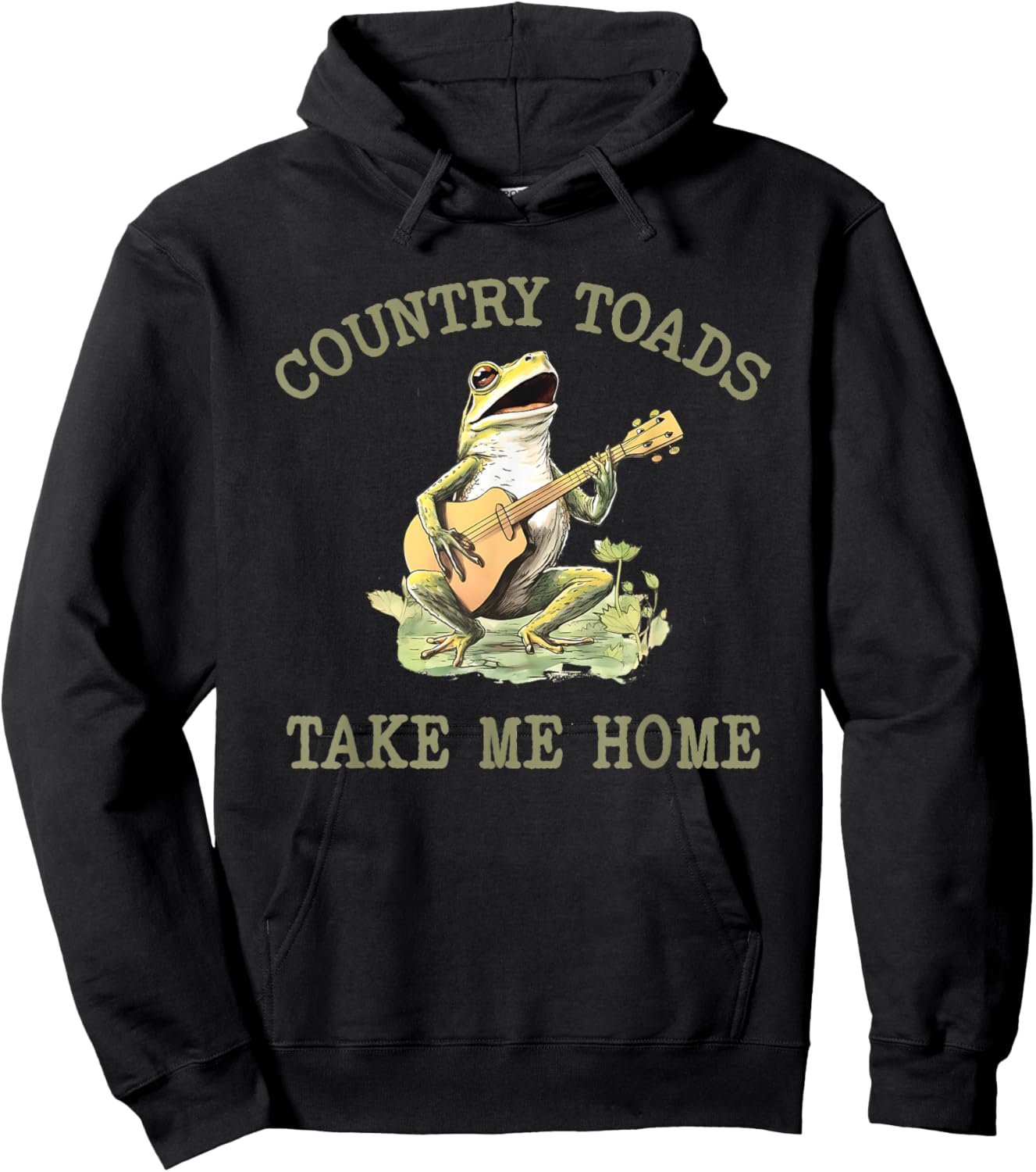 Frog Country Toads Take Me Home Hoodie - Hoodie | Black