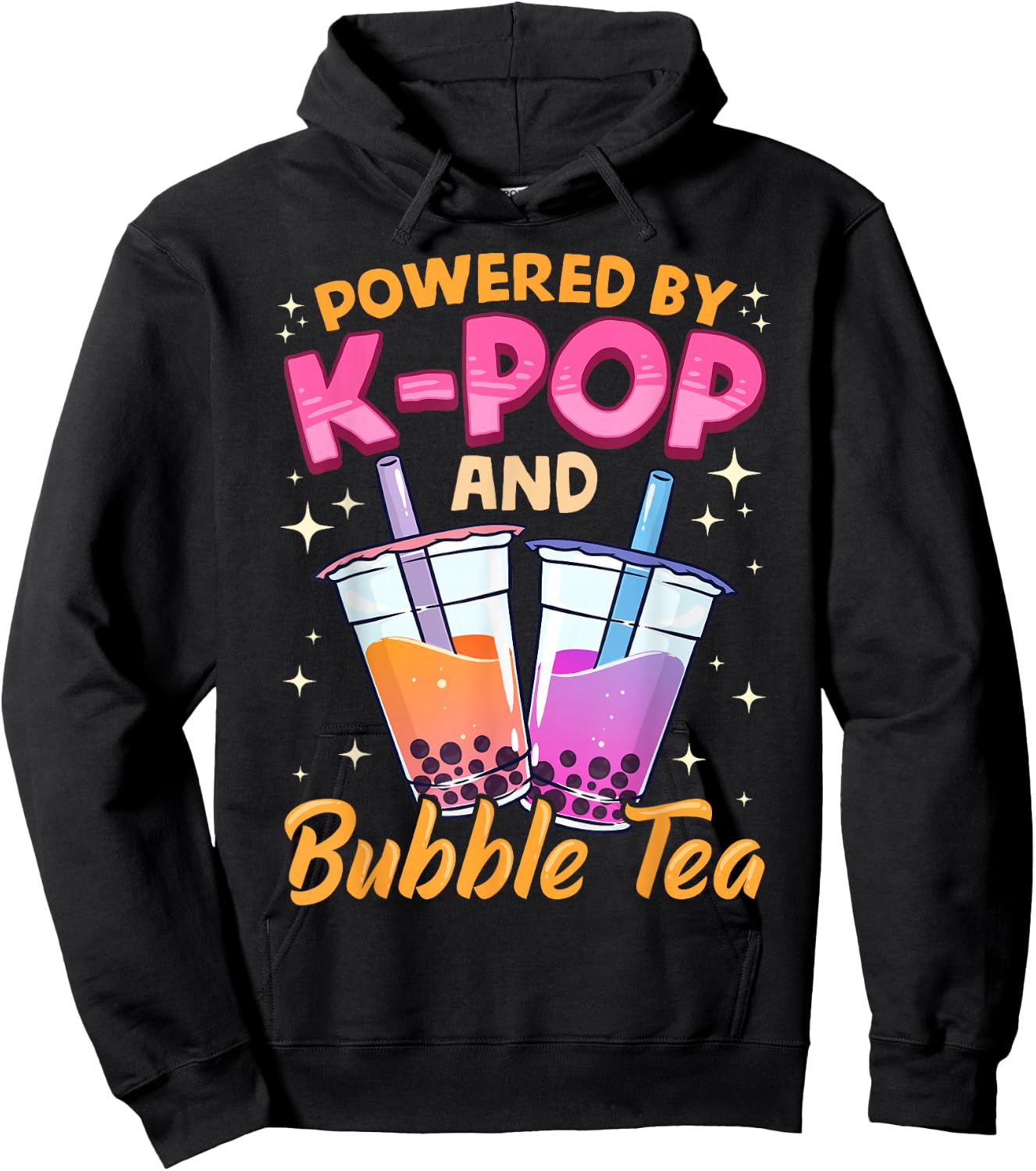 Bubble Tea Boba K-POP Music Lover Korean Milk Matcha Anime Hoodie - Hoodie | Black