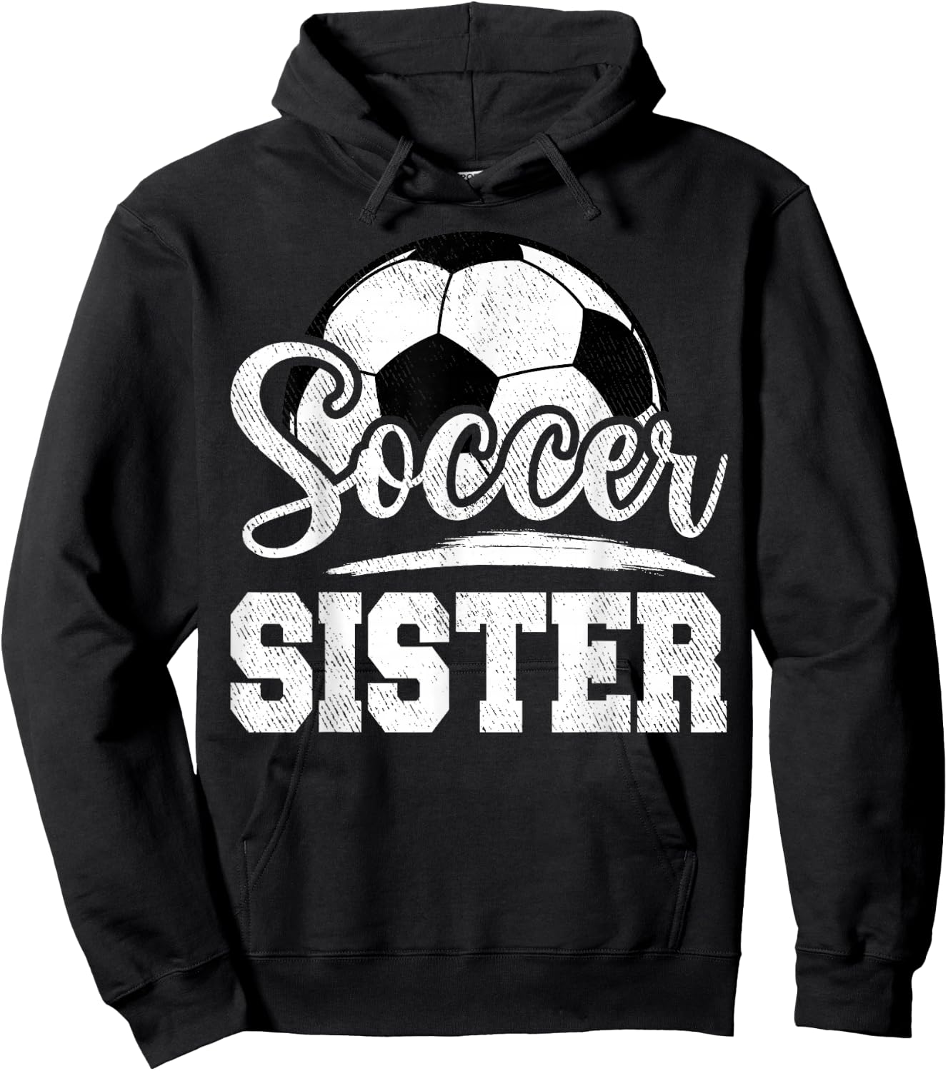 Soccer Sister Soccer Player Game Day Hoodie - Hoodie | Black