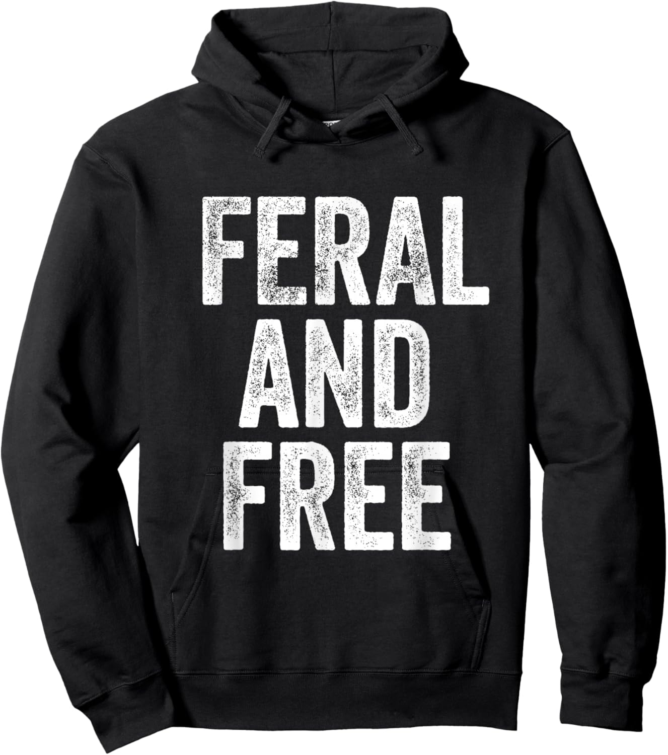 Feral Design Feral and Free Hoodie - Hoodie | Black