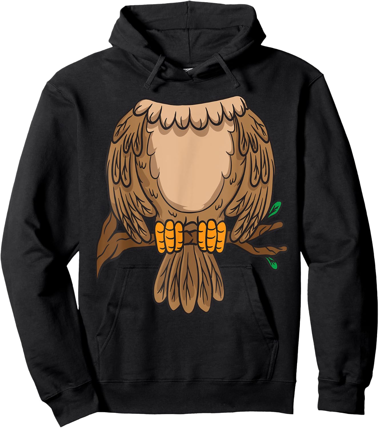 Funny Headless Owl Halloween Night Bird Costume Easy Outfit Hoodie - Hoodie | Black