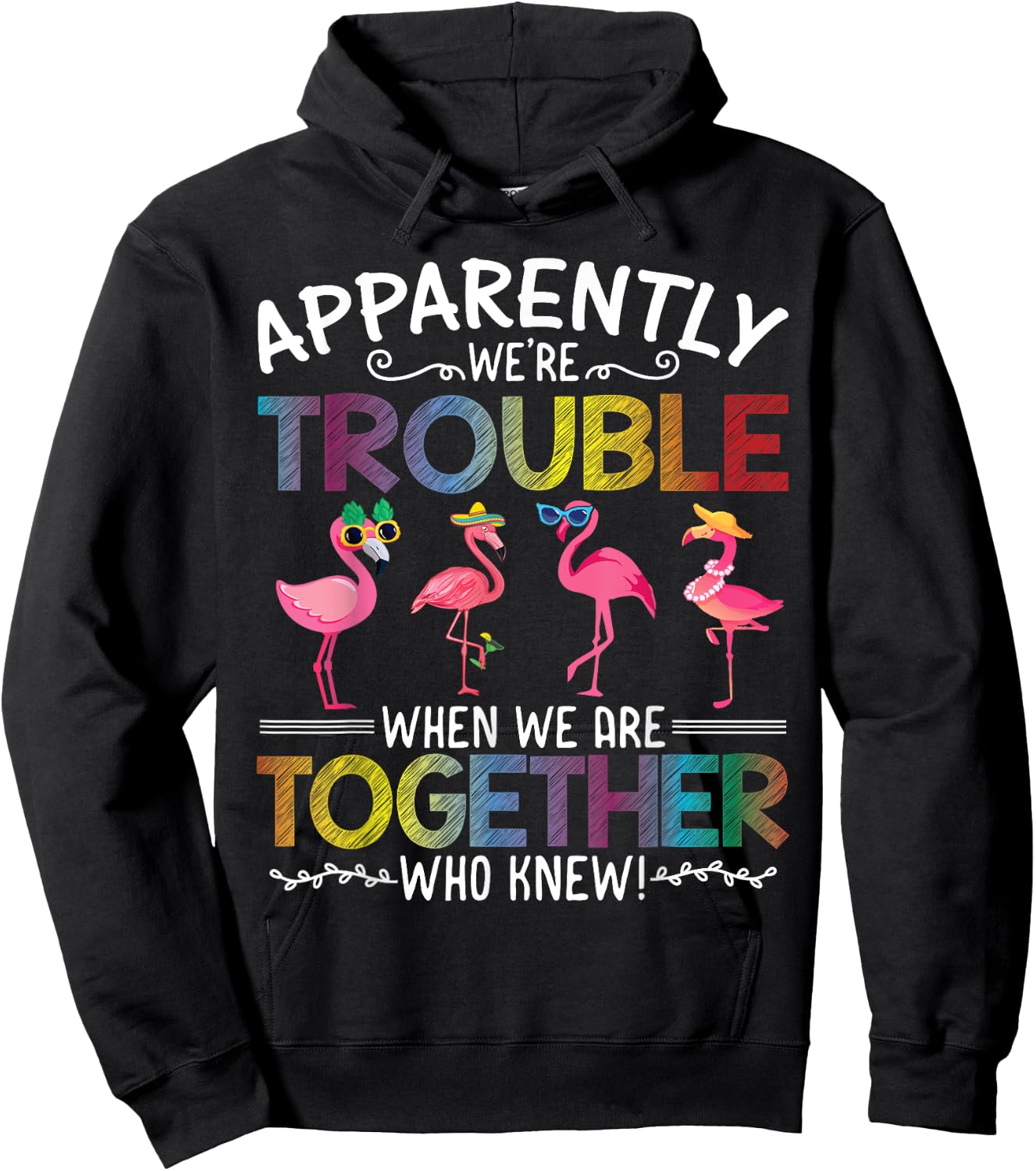 Apparently We're Trouble When We are Together Who Knew Funny Hoodie - Hoodie | Black