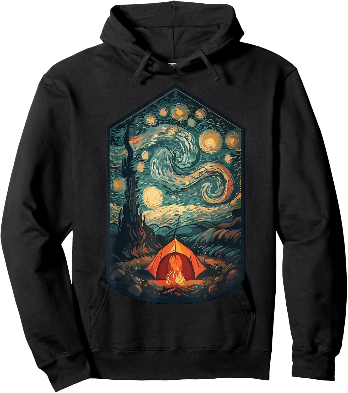 Tent Camper Clothing Vintage Retro Camping Scout Hoodie - Hoodie | Black
