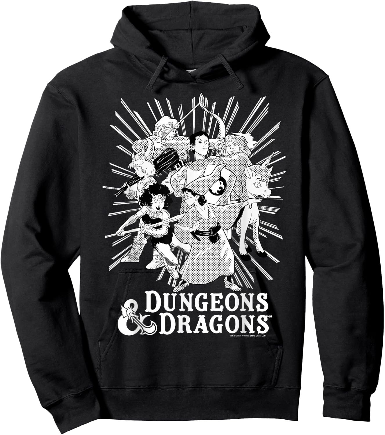Dungeons & Dragons Group Shot Ray Portrait Hoodie - Hoodie | Black