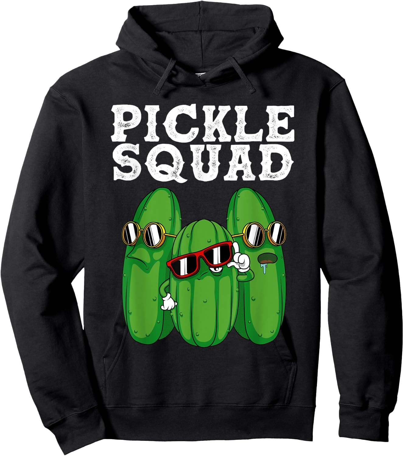 Funny Pickle Squad Novelty Gift Men Kids Big Dill Gang Lover Hoodie - Hoodie | Black