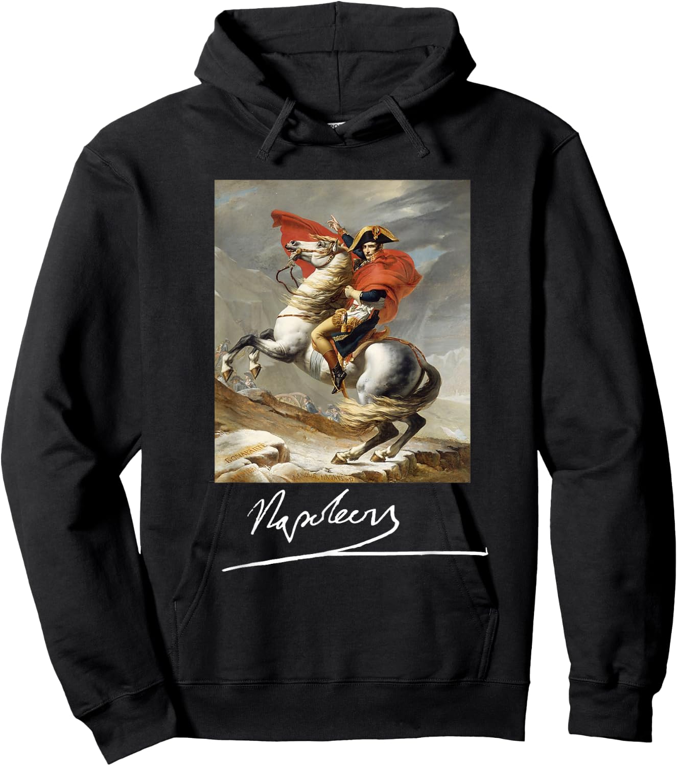 Napoleon Bonaparte Jacques-Louis David Neoclassicism Art Hoodie - Hoodie | Black