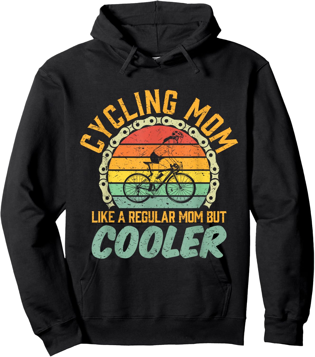 Road Bike Cycling Cyclist Bicycle Birthday Gift Mom Wife Hoodie - Hoodie | Black