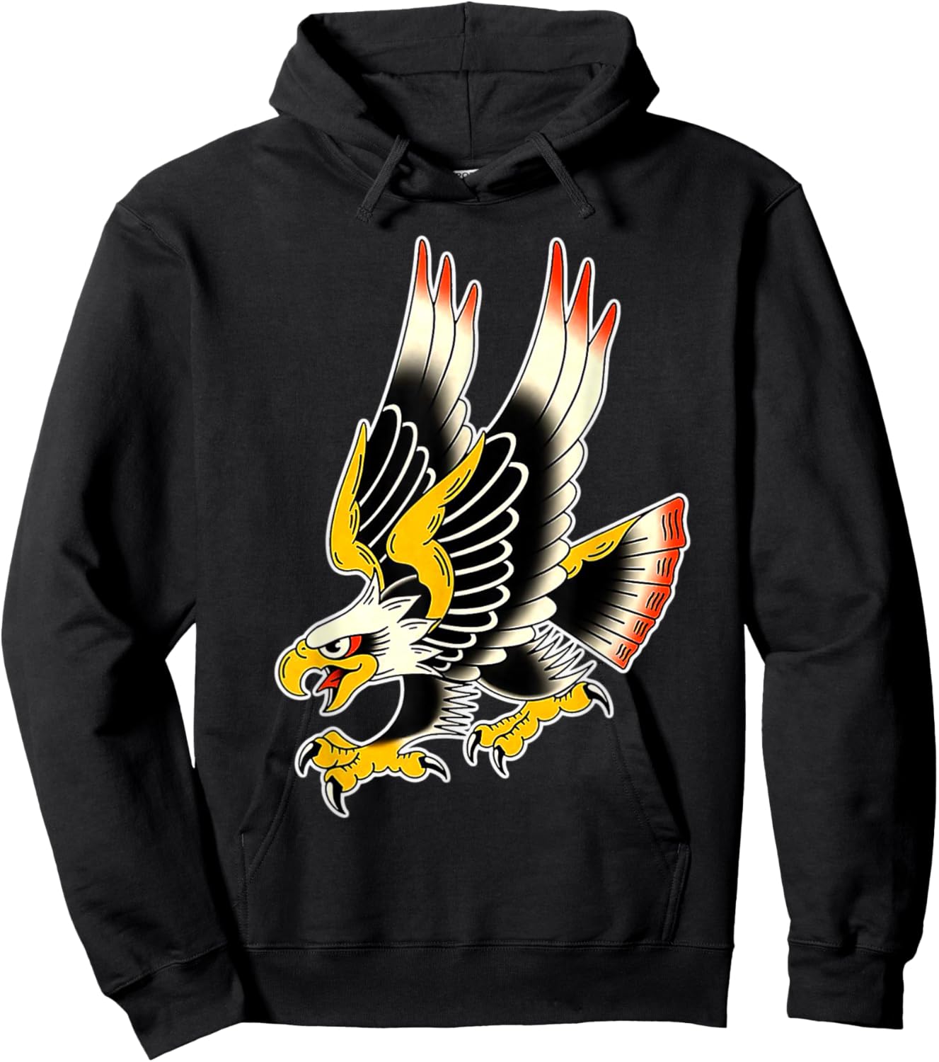 Bald Eagle Traditional Tattoo Flash Hoodie - Hoodie | Black