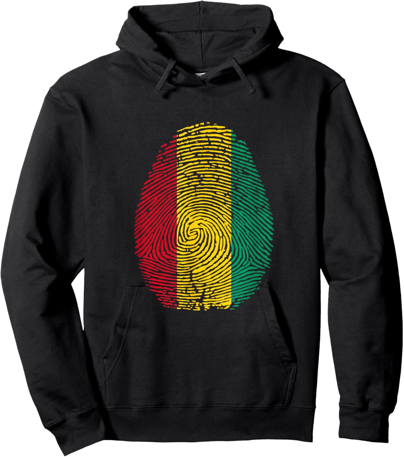 Funny it's in my DNA Guinea flag Fingerprint Hoodie - Hoodie | Black