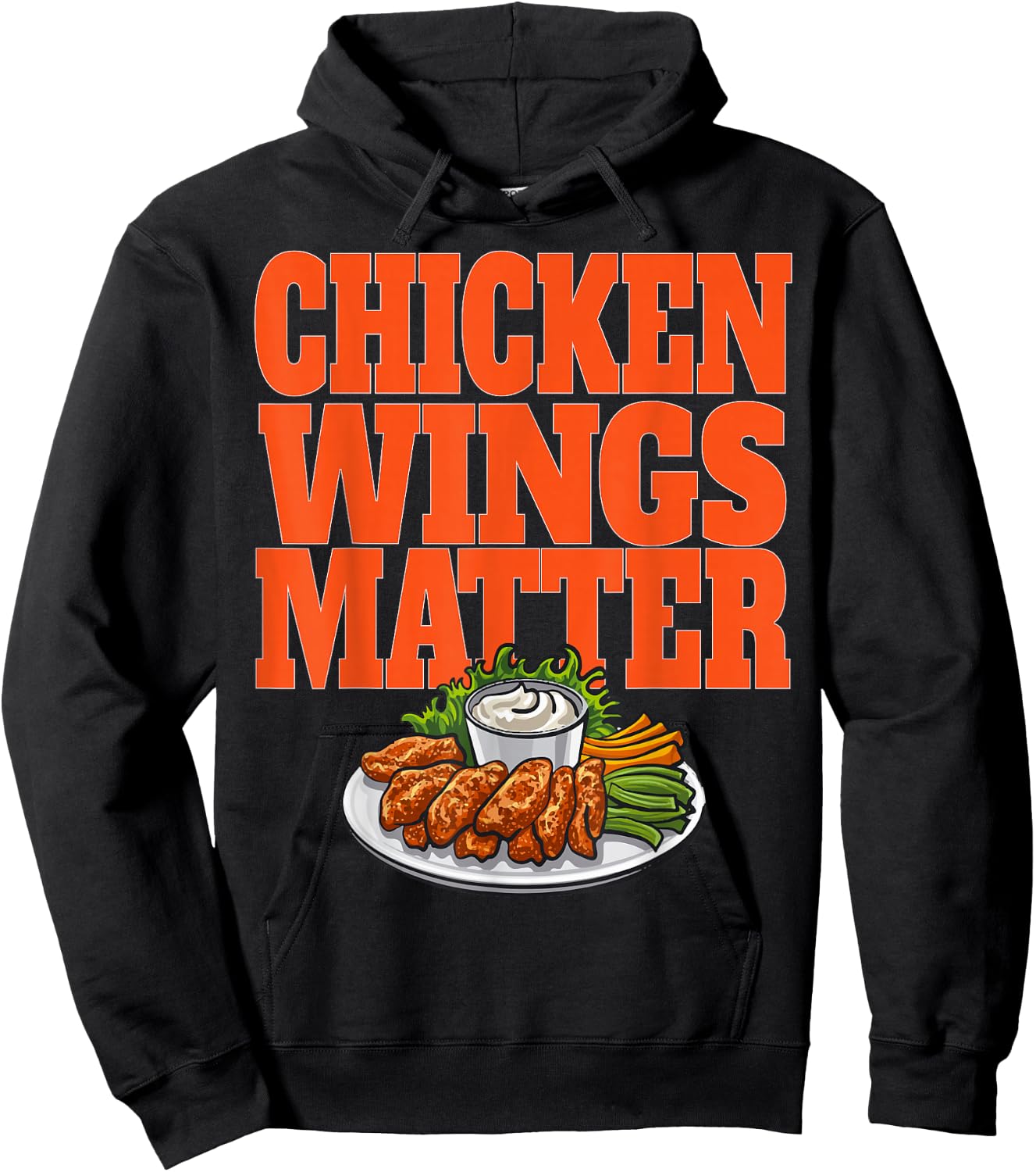 Anti Cuomo Chicken Wings Matter Buffalo Wings Football Hoodie - Hoodie | Black