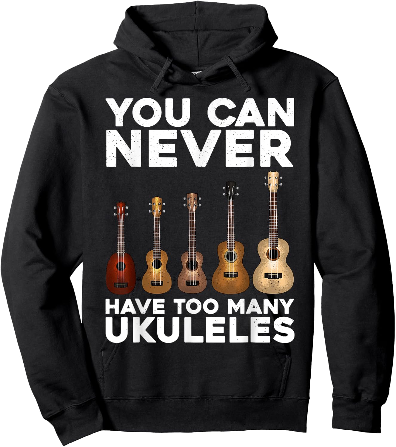 Funny Ukulele Art Women Ukulele Lover Ukulele Player Hoodie - Hoodie | Black