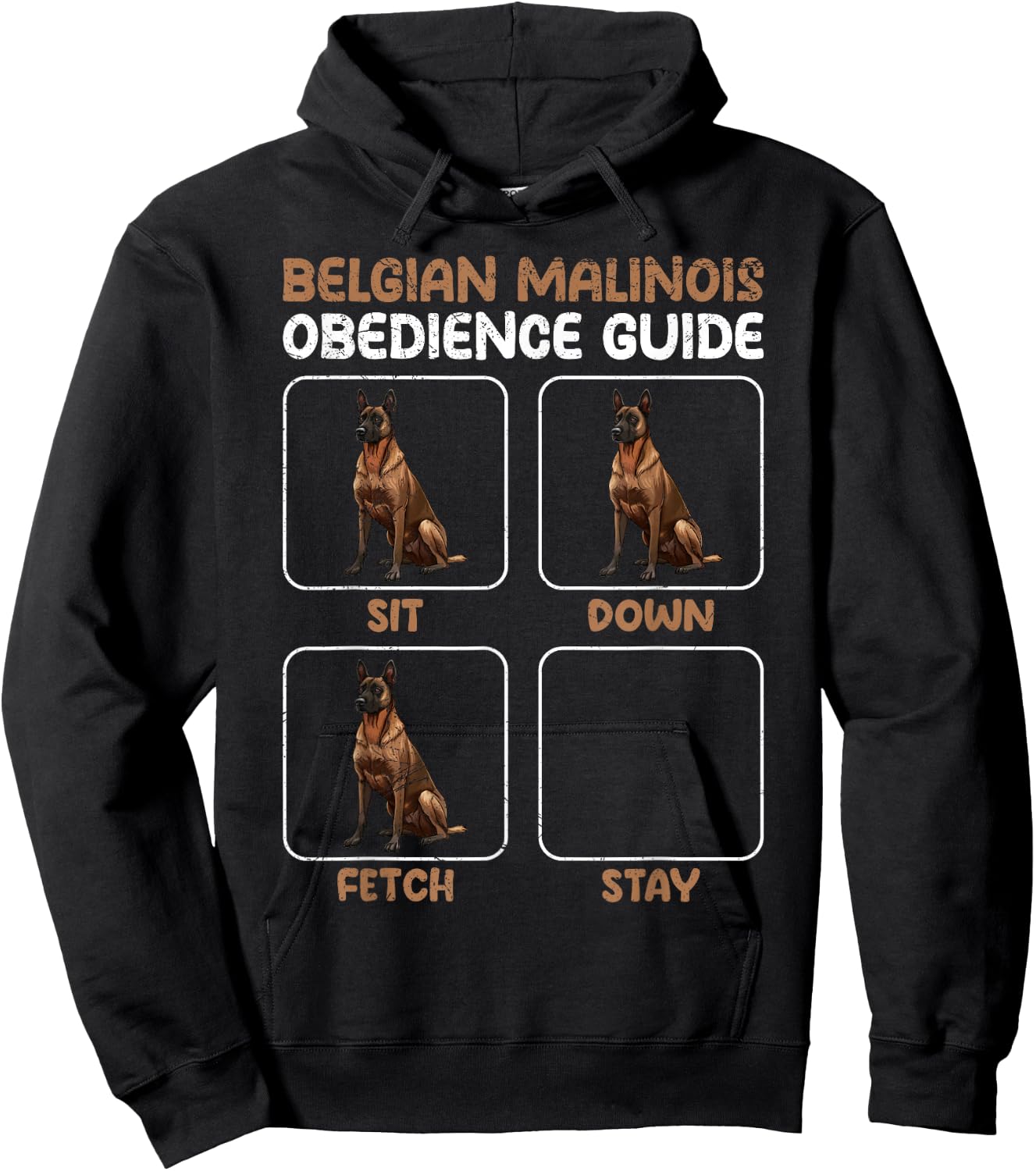 BELGIAN MALINOIS OBEDIENCE GUIDE Funny Malinois Hoodie - Hoodie | Black