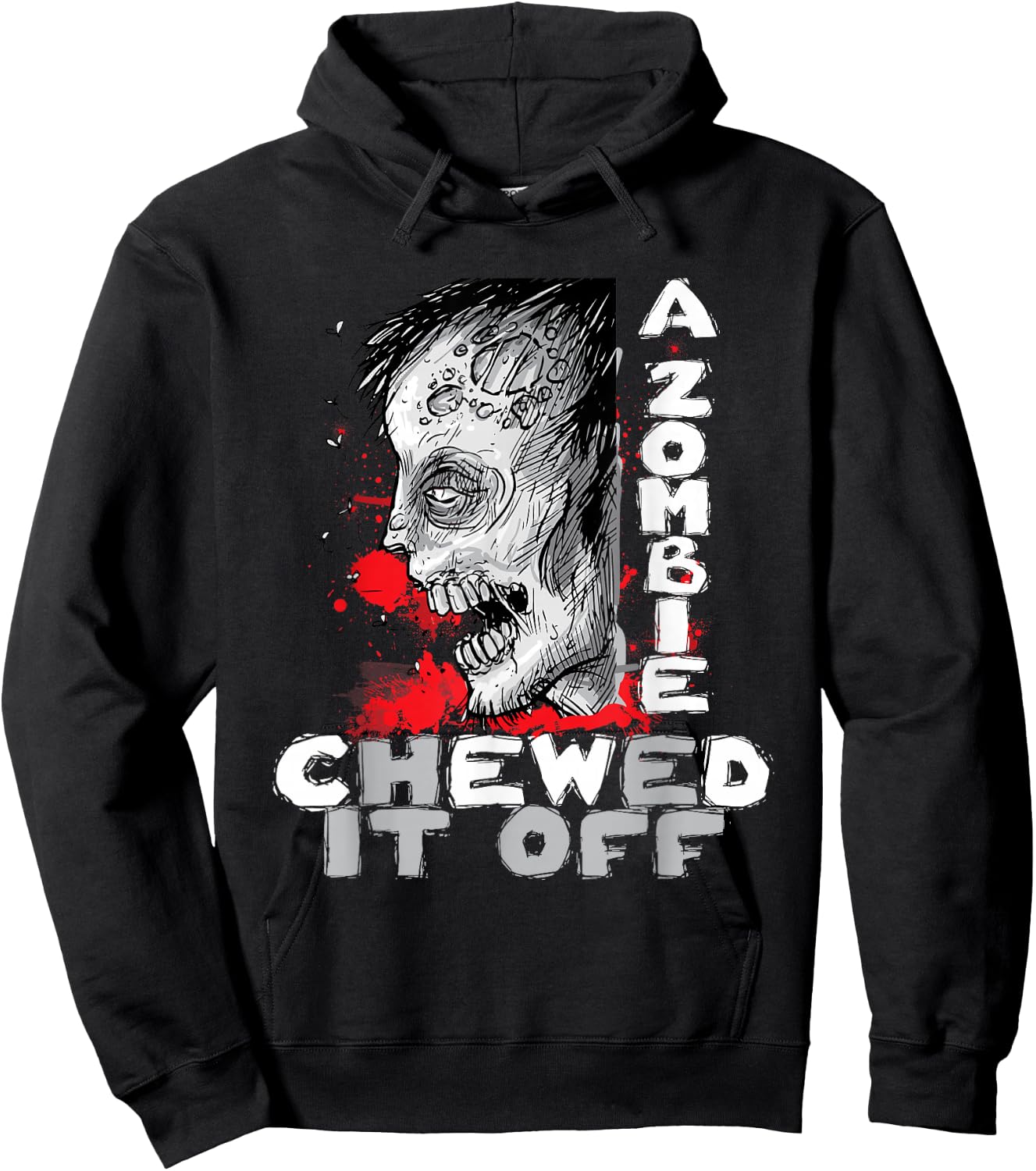 A Zombie Chewed It Off - Handicap Leg Amputee Amputation Hoodie - Hoodie | Black