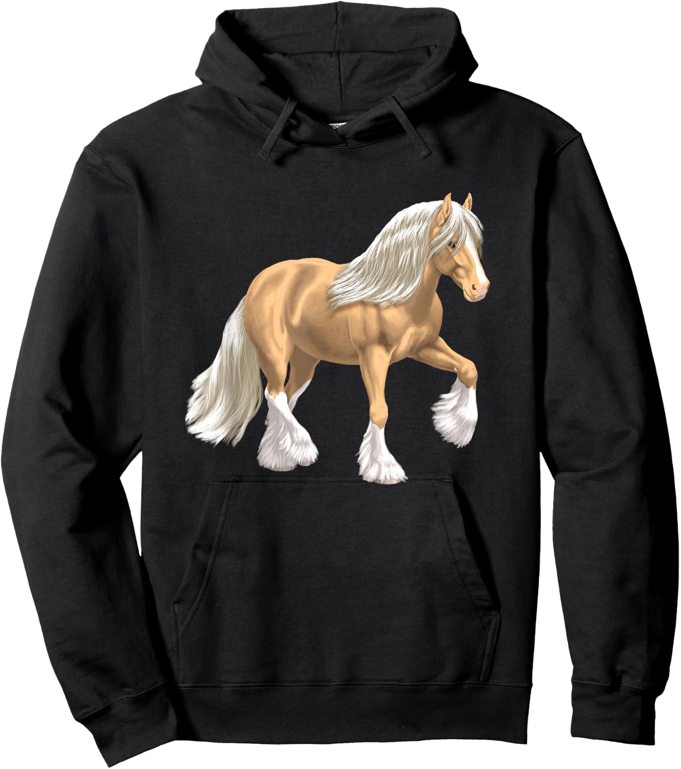 Pretty Palomino isabell white Gypsy Cob Tinker horse Hoodie - Hoodie | Black