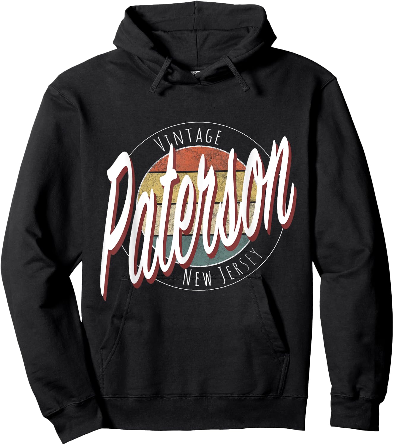 Vintage Paterson New Jersey Hoodie - Hoodie | Black