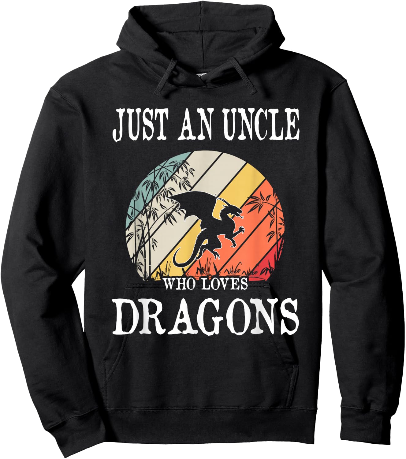 Just An Uncle Who Loves Dragons Hoodie - Hoodie | Black