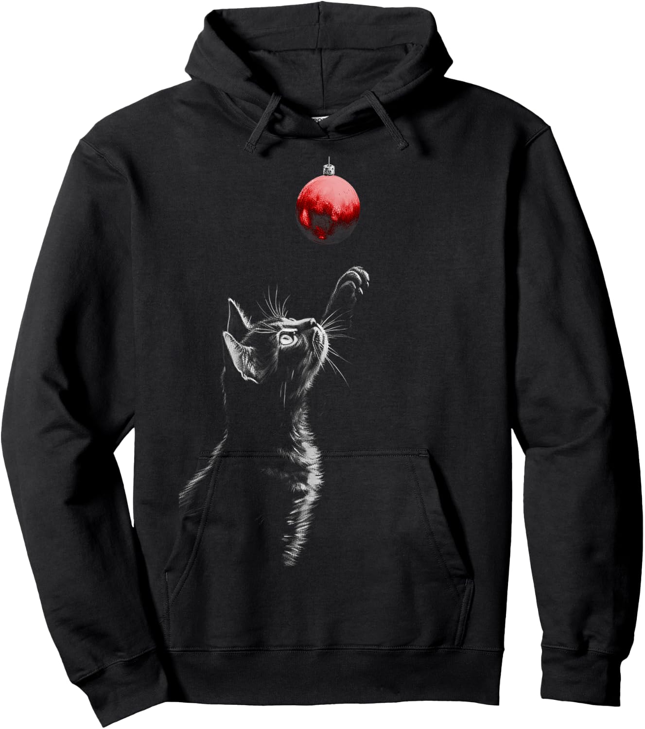 Cat Christmas Baubles Cat Lover Xmas Women Men Kids Hoodie - Hoodie | Black