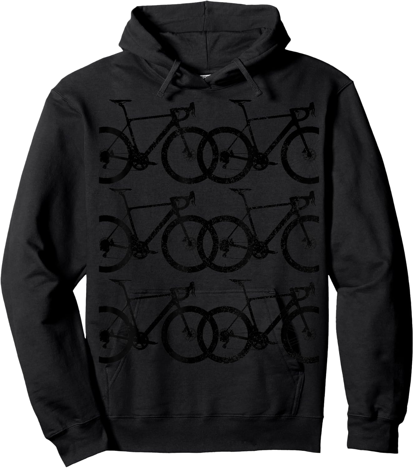 Road Bike Fixie Bicycle Road Cyclist Retro Cycling Gift Hoodie - Hoodie | Black