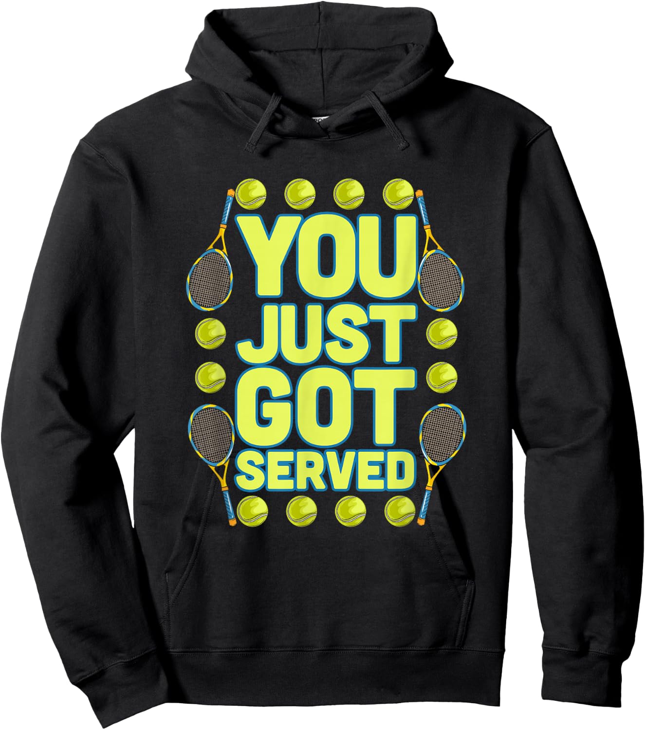 Tennis Player Meme Design for the Tennis Court | Tennis Hoodie - Hoodie | Black