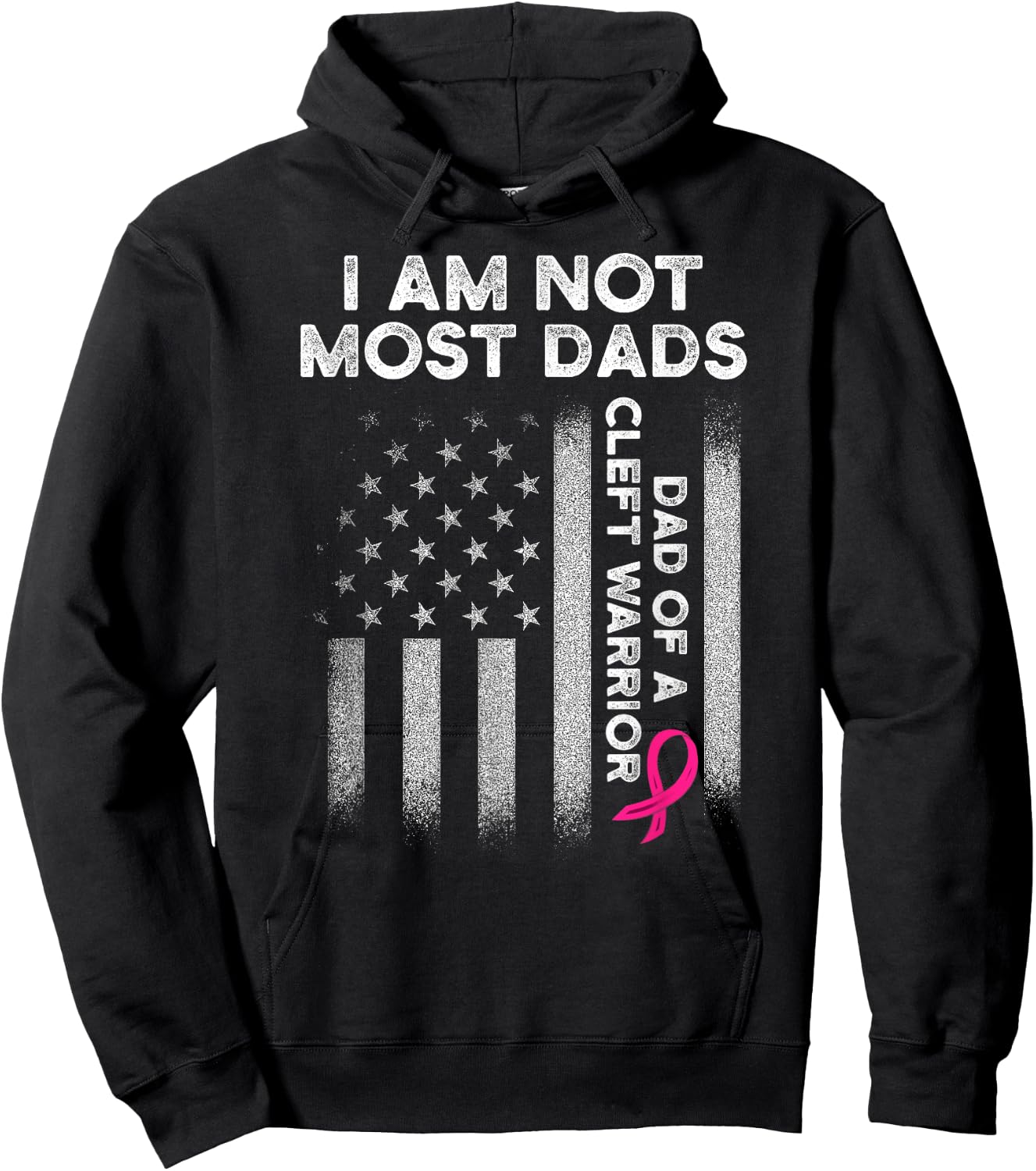 Cleft Palate Lip Most Dad Cleft Strong Awareness Hoodie - Hoodie | Black