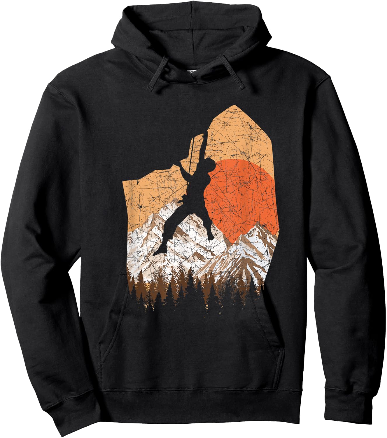 Retro Climbing Hoodie - Hoodie | Black