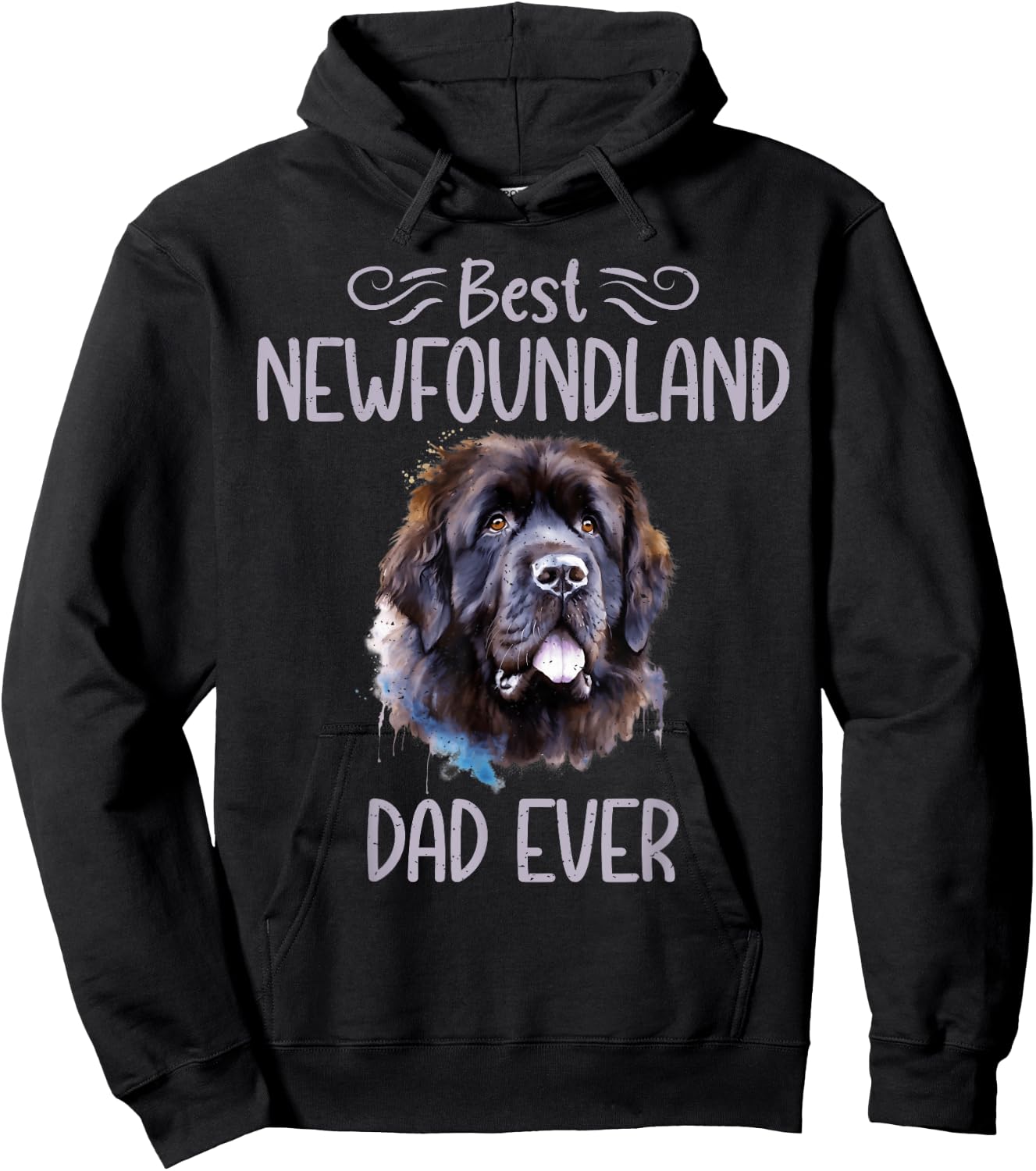 Best Newfoundland Dad Ever Newfoundland Dog Hoodie - Hoodie | Black
