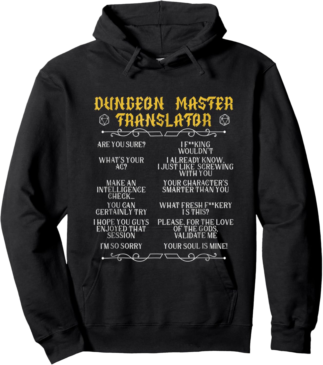 Gaming-Master,Board Game,Role-Playing Game,Player,Dungeon Hoodie - Hoodie | Black